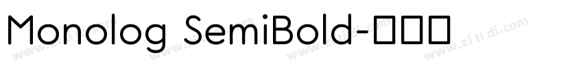 Monolog SemiBold字体转换
